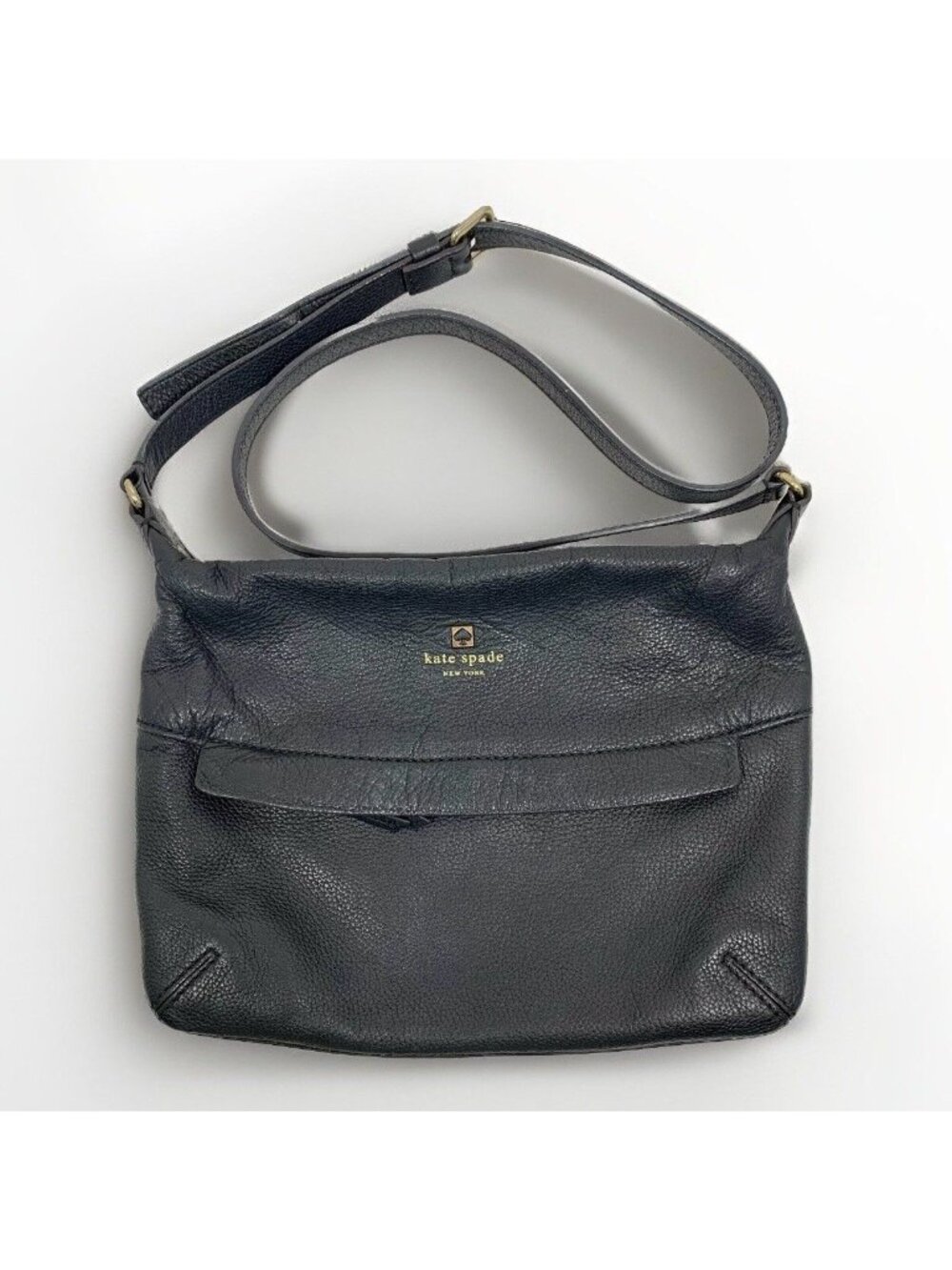 KATE SPADE Starla Grant Park Black Pebbled Leather Crossbody Bag